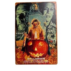 Vintage Look 1978 Halloween Movie Aluminium Tin Metal Signs Home Décor 8x12